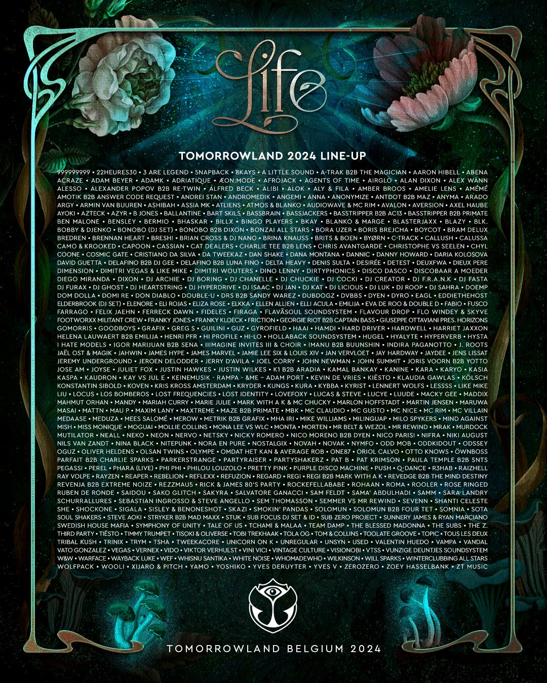 Tomorrowland 2024 Line-up completo